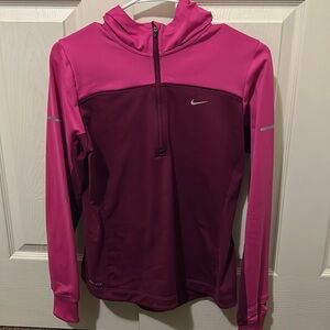 Pink and Magenta Nike Hoodie